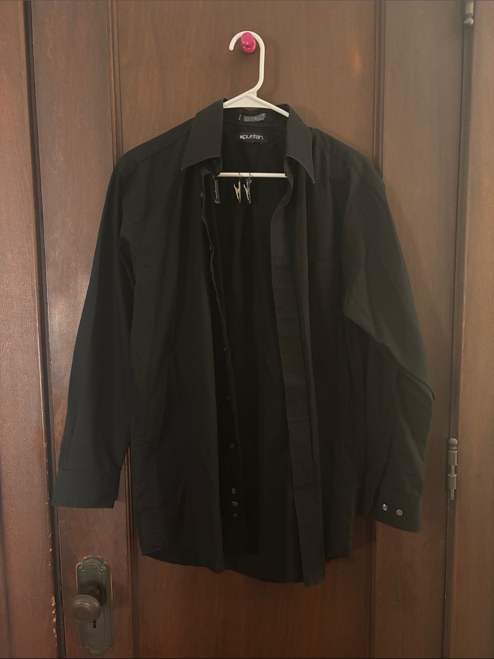 Puritan Black Men's Dress Shirt